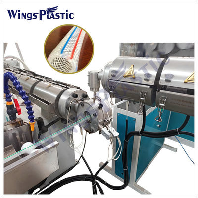Trzy warstwy włókna PVC wzmocnione przędzenie Garde rurki rurki wytłaczanie maszyny wytwarzania linii produkcyjnej